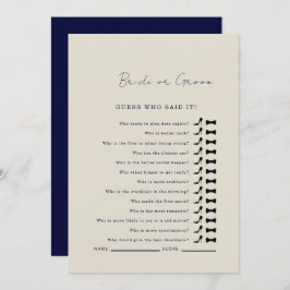 Navy Guess, die gesagt hat, es Duschspiel Einladung