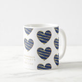 Navy Heart Best Friends All Occasion  Kaffeetasse (VorderseiteRechts)