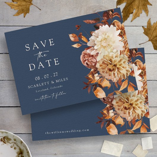 Navy Herbst Save The Date