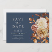 Navy Herbst Save The Date (Vorderseite)