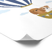 Navy Hot Air Ballon Hunde Kinderzimmer Decor Poste Poster (Ecke)