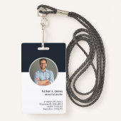 Navy-ID | Mitarbeiter Foto ID Company Security Ausweis (Vorderseite mit Schlüsselband)