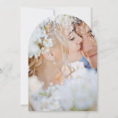 Navy Ihr Foto Confetti ModernTypografie Einladung (Rückseite)