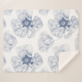 Navy Illustriert Poppy Blume Sherpadecke (Vorderseite (Horizontal))