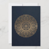 NAVY IMITATS GOLD MANDALA JEDES JAHR 50. JAHRESJAH EINLADUNG (Rückseite)