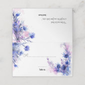 Navy in 💙 Cornflower Reverie Platzkarte (Außenseite Aufgefaltet)