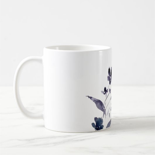 Navy-Indigo-Blume Kaffeetasse (Links)