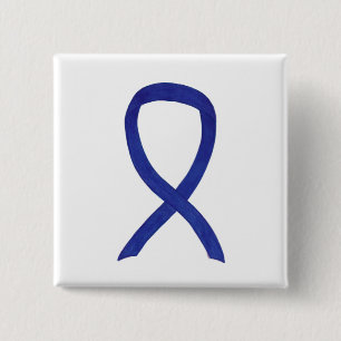 Navy, Indigo, Dunkelblauer Aufklärungsband Button