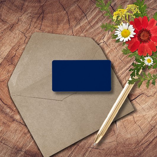 Navy Indigo Solid Color | Klassisch und elegant Adressaufkleber