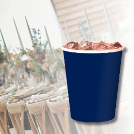 Navy Indigo Solid Color | Klassisch und elegant Pappbecher