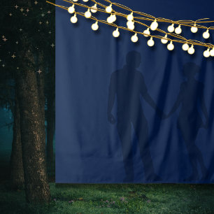 Navy Indigo Solid Color Klassisch und elegant Wandteppich
