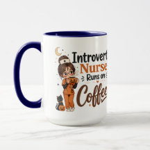Navy introvertierter Krankenpfleger Becher lustige
