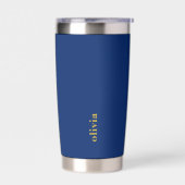 Navy isolierter Becher mit individuellem Markentex (Links)