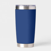 Navy isolierter Becher mit individuellem Markentex (Rückseite)