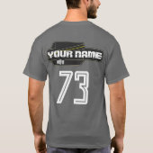 Navy Jersey Style NAME und NUMMER Personalisiert T-Shirt (Rückseite)