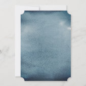 Navy Junggeselinnen-Abschied. Aquarellblau, modern Einladung (Rückseite)