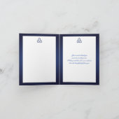 Navy keltische Liebe kann sich Dankeschön Note Car Dankeskarte (Innenseite)