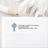 Navy keltisches Kreuz mit Rücksendeadresse (Insitu)