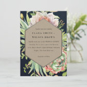 NAVY KRAFT DESERT ERFOLGREICHE CACTI FOLIAGE WEDD EINLADUNG (Stehend Vorderseite)