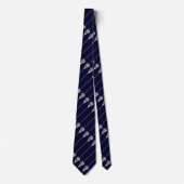 Navy Lacrosse Typ Neck Tie Krawatte (Vorderseite)