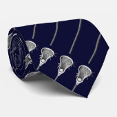 Navy Lacrosse Typ Neck Tie Krawatte (Gerollt)