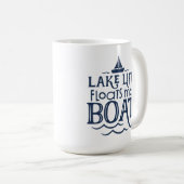 Navy Lake Life schwimmt mein Boot Kaffeetasse (VorderseiteRechts)
