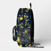 Navy Lemon Tree Monogram Bedruckter Rucksack (Rechts)