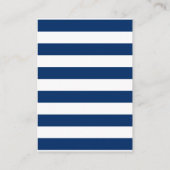 Navy Lenkrad Nautical Wedding Reception Begleitkarte (Rückseite)