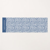 Navy Leopard Print Personalisiert Yogamatte (Vorderseite (Horizontal))