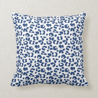 Navy Leopard Printkopf Kissen