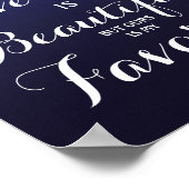 Navy Lichterfolge Jede Liebe ist..wedding Poster (Ecke)