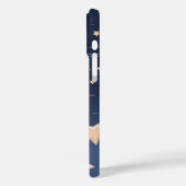 Navy & Light Beige Big Ol'Stars Case-Mate iPhone Hülle (Rückseite / Links)