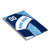 Navy Light Blue Personalisiert, Volleyball-Noteboo Notizblock (Rechte Seite)