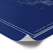 Navy Light Cruiser Little Rock Blueprint Poster (Ecke)