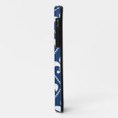 Navy Lilie mit Monogramm Case-Mate iPhone Hülle (Hinten/Links)