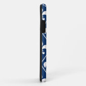 Navy Lilie mit Monogramm Case-Mate iPhone Hülle (Hinten/Rechts)