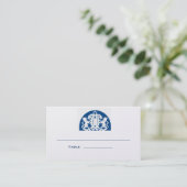 Navy Lions Bar Mitzvah Platzkarte (Stehend Vorderseite)