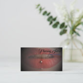 Navy Lips Piercing Foto Visitenkarte (Stehend Vorderseite)