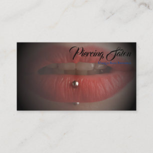 Navy Lips Piercing Foto Visitenkarte
