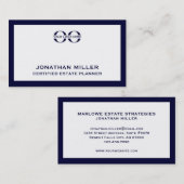 Navy-Logo auf der White-Business-Karte Visitenkarte (Vorne/Hinten)