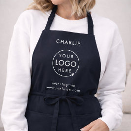 Navy Logo Corporate Modern Minimalist Blue Schürze