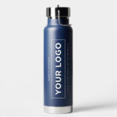 Navy-Logo-Hydration mit Markennamen auf der Vorder Trinkflasche (Links)
