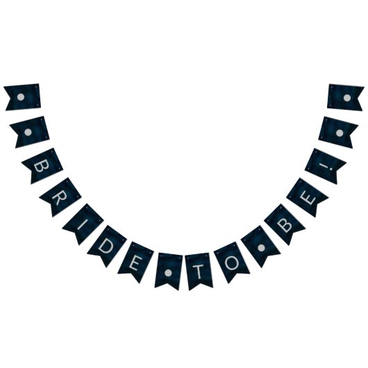 Navy Luster Dark Blue Bridge zu Brautparty Wimpelkette (Alle)