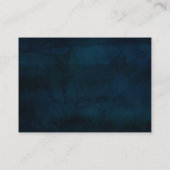 Navy Luster Dark Blue Silver Wedding Zeitplan Begleitkarte (Rückseite)