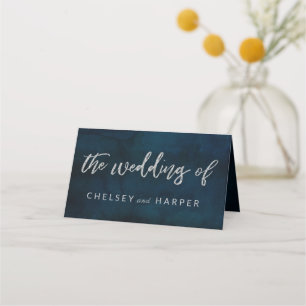 Navy Luster Dunkelblau reserviert Seating Wedding Platzkarte