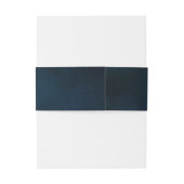 Navy Luster Gray Blue Initials Wedding Monogram Einladungsbanderole (Rückseitenbeispiel)