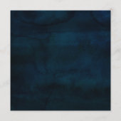 Navy Luster Silver Blue Watercolor Square Dinner Menükarte (Rückseite)