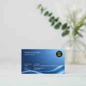 Navy Luxury Business Card Design Visitenkarte (Stehend Vorderseite)