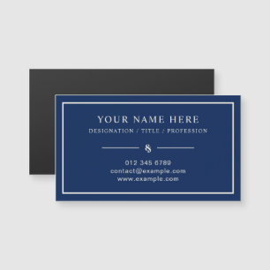 Navy Magnetic Business Card mit Beruflichem Styl Magnetkarte
