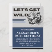 Navy Männer 69. Geburtstag Einladungen Tiger (Vorderseite)